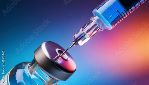 Vaccine vial dose flu shot drug needle syringe,medical concept vaccination hypodermic injection treatment disease care hospital prevention immunization illness disease