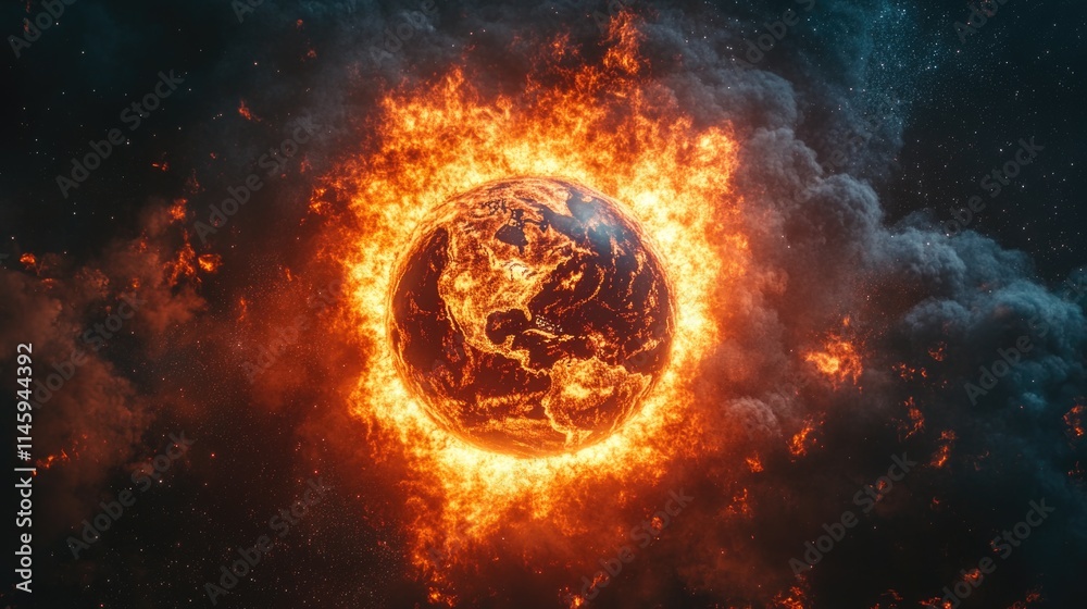 Burning Earth in Space Burning Earth in Space