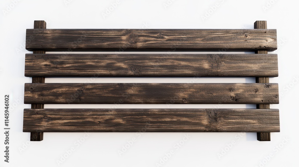 Simple Wooden Fence with Five Planks Simple Wooden Fence with Five Planks