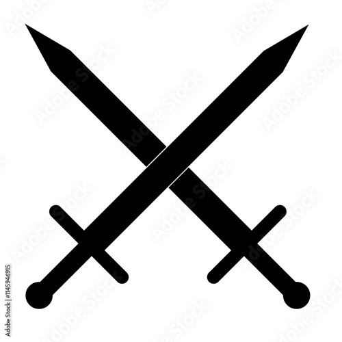 crossed swords silhouette 