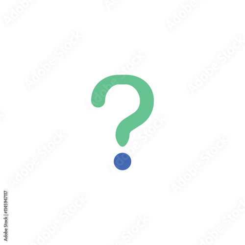 Question icon. Simple style support service poster background symbol. Faq button. Question brand logo design element. Question t-shirt printing. Vector for sticker.