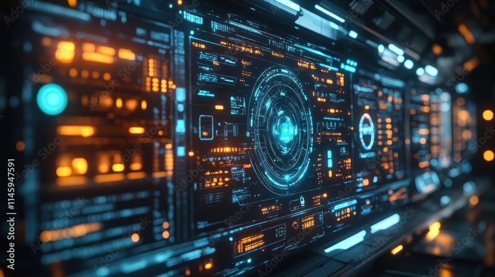 Futuristic Interface: Digital Dashboard Futuristic Interface: Digital Dashboard