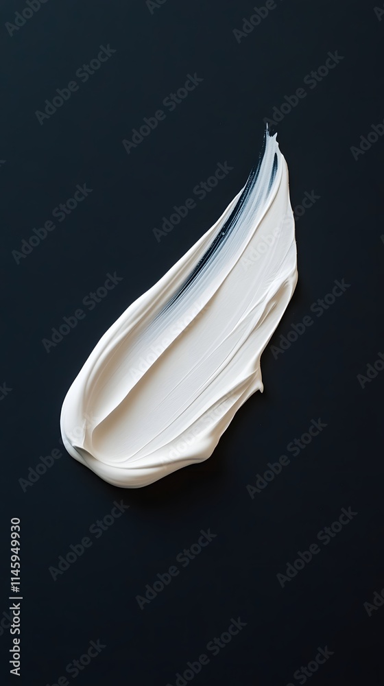 White paint stroke on dark background abstract art White paint stroke on dark background abstract art