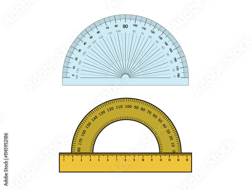 Protactor angles  measuring ruler Color [Converted]