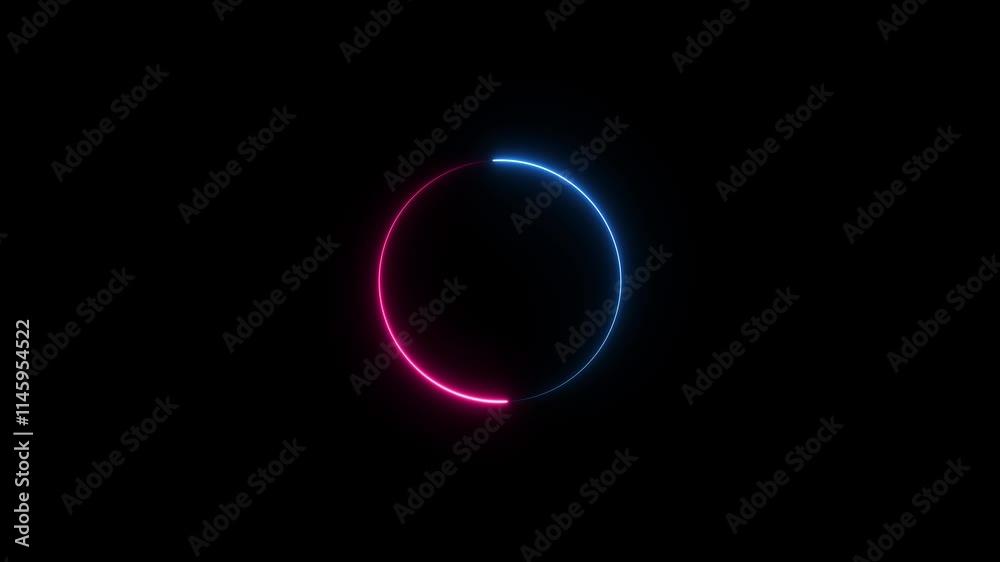 Abstract beautiful neon circle loading icon animation background 4k video. Glowing neon circle background Abstract beautiful neon circle loading icon animation background 4k video. Glowing neon circle background