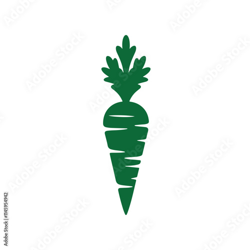 carrot silhouette vector image