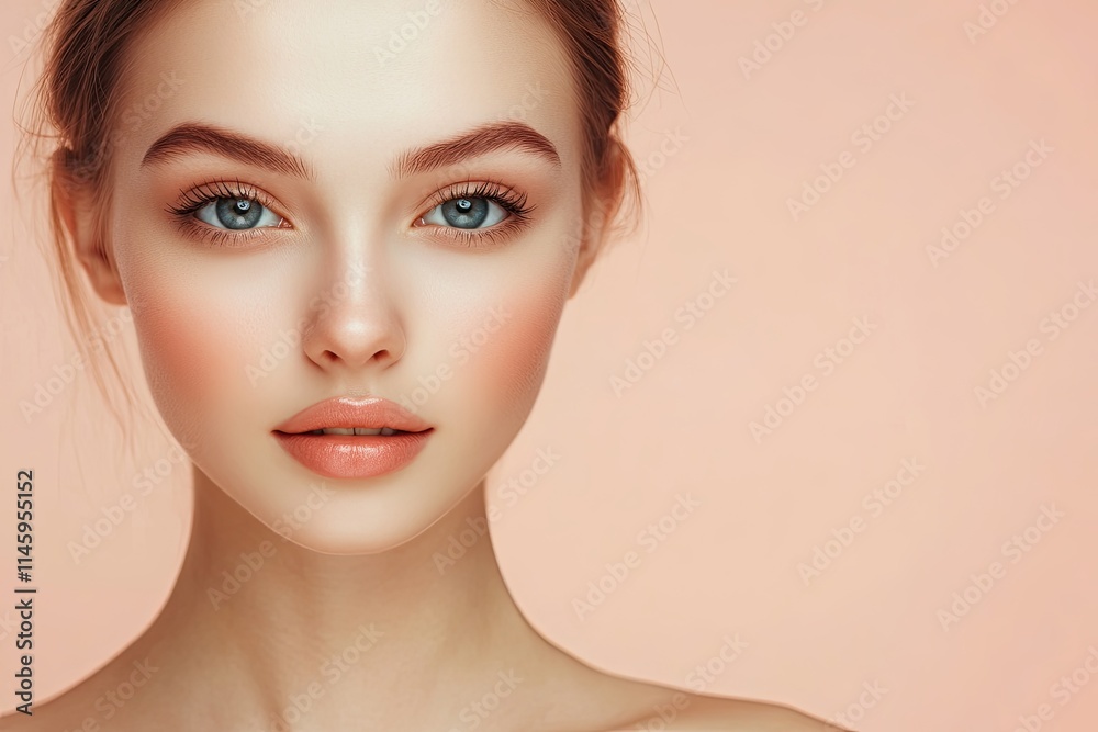 a beautiful girl . An example of sports , fitness or plastic surgery and aesthetic cosmetology