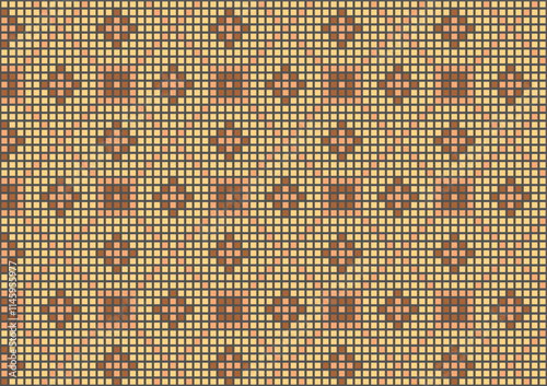 Brown art premium traditional knit pixel background