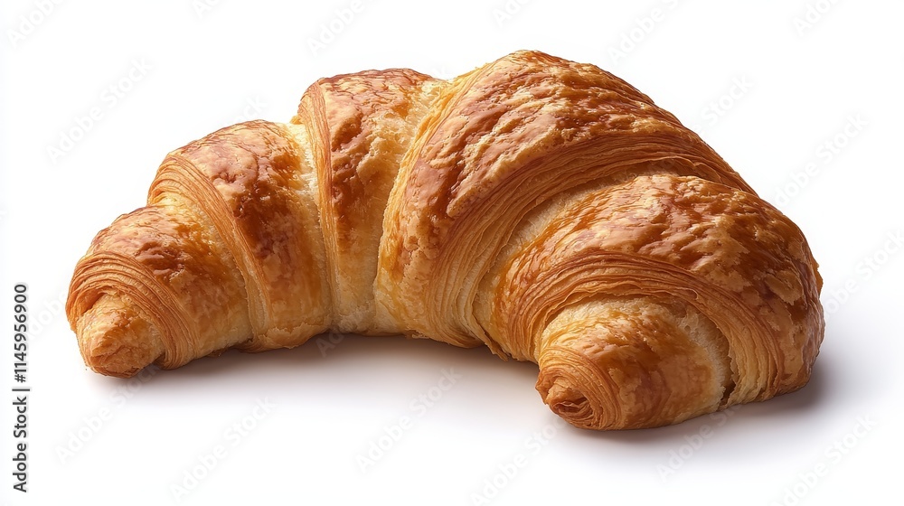 Delicious and fresh croissant displayed on a white background, emphasizing the appealing texture and taste of this delightful croissant treat, perfect for any culinary setting. Delicious and fresh croissant displayed on a white background, emphasizing the appealing texture and taste of this delightful croissant treat, perfect for any culinary setting.