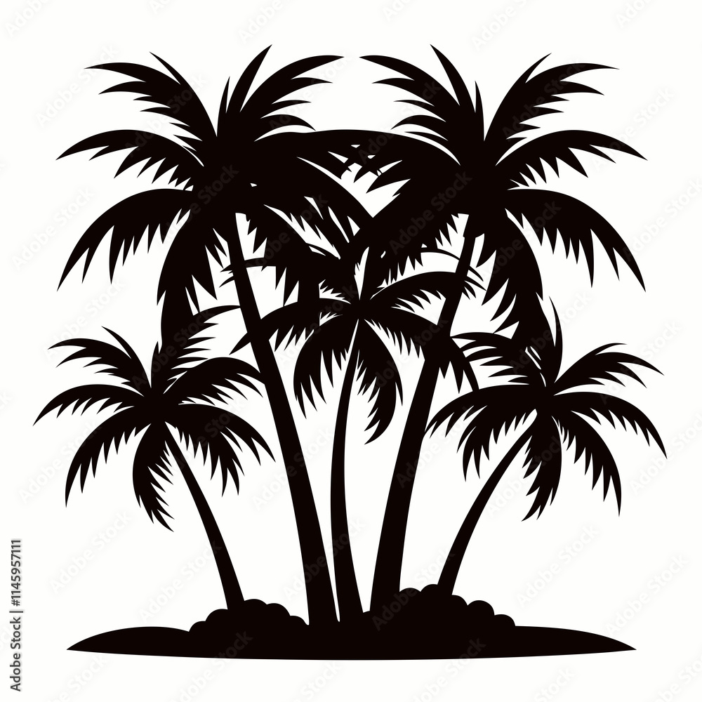 Obraz premium palm tree silhouette