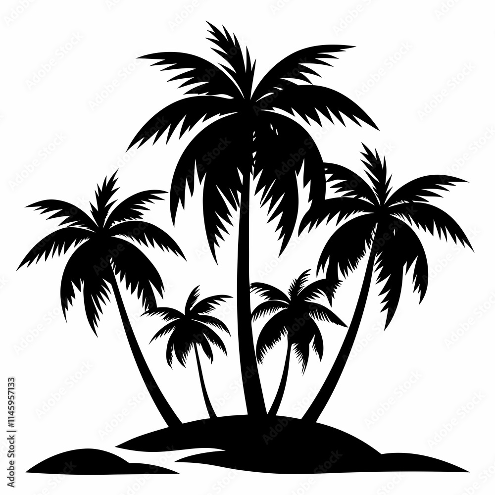 Fototapeta premium palm tree silhouette