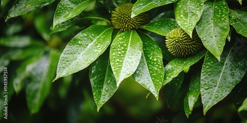 Durian leaves, known scientifically as Durio zibethinus, possess unique properties that may help prevent diarrhea and constipation. The benefits of durian leaves are notable for digestive health. photo