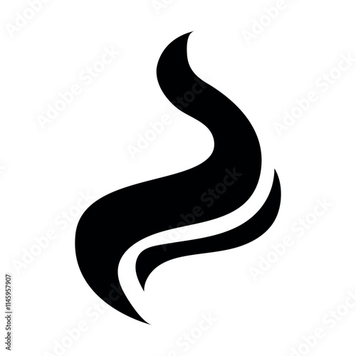 Smoke  icon vector, smoke steam icon, smoke smell, steam aroma heat icon vector silhouette in flat trendy style illustration isolated on white background.