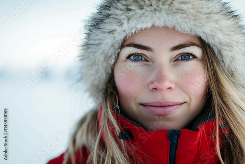 Arctic exploration site professional portrait outdoor environment close-up perspective generative ai photo