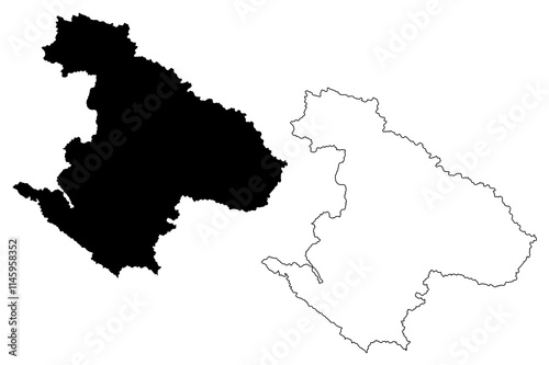 Karnali Province (Federal Democratic Republic of Nepal, Administrative divisions) map vector illustration, scribble sketch Province No. 6 map