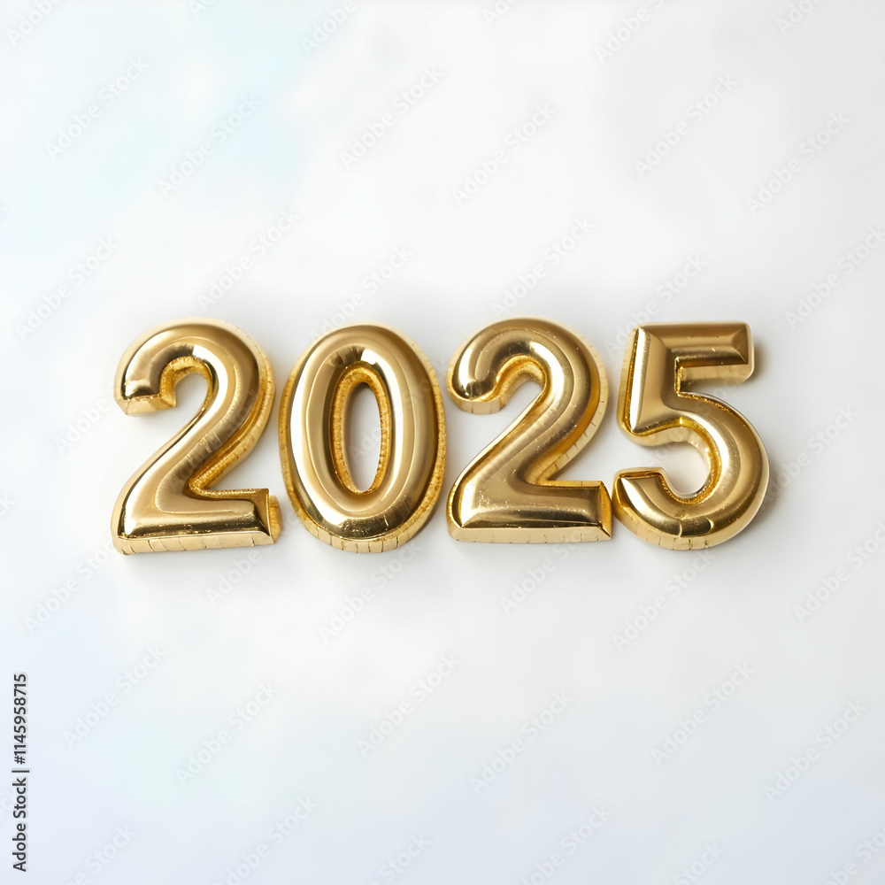 year 2025 golden symbol isolated on white golden year 2025 golden symbol isolated on white golden