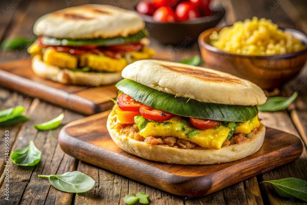 Colombian Arepas Recipe: Close-up Worm's Eye View Food Photography Colombian Arepas Recipe: Close-up Worm's Eye View Food Photography