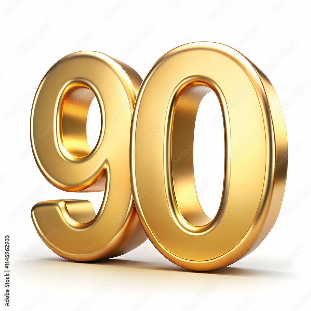 90 seventy number golden metallic jubilee or year 90 seventy number golden metallic jubilee or year