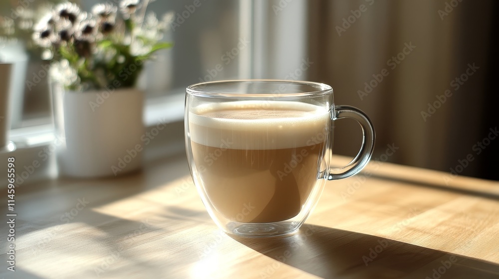 Steamed milk in a glass cup enhances the coffee experience, perfect for a coffee drink. This glass cup of steamed milk is ideal for those who love a delicious coffee drink. Steamed milk in a glass cup enhances the coffee experience, perfect for a coffee drink. This glass cup of steamed milk is ideal for those who love a delicious coffee drink.