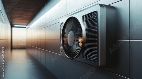 An air conditioner designed with noise reduction technology, delivering quiet and efficient cooling in any setting. photo