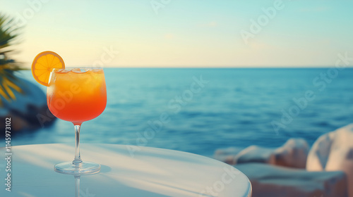 fresh cocktail served on the beach