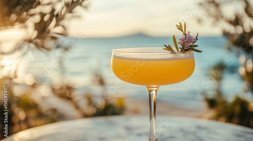 fresh cocktail served on the beach