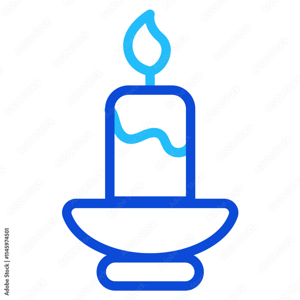 Foto Candle Duoline Icon