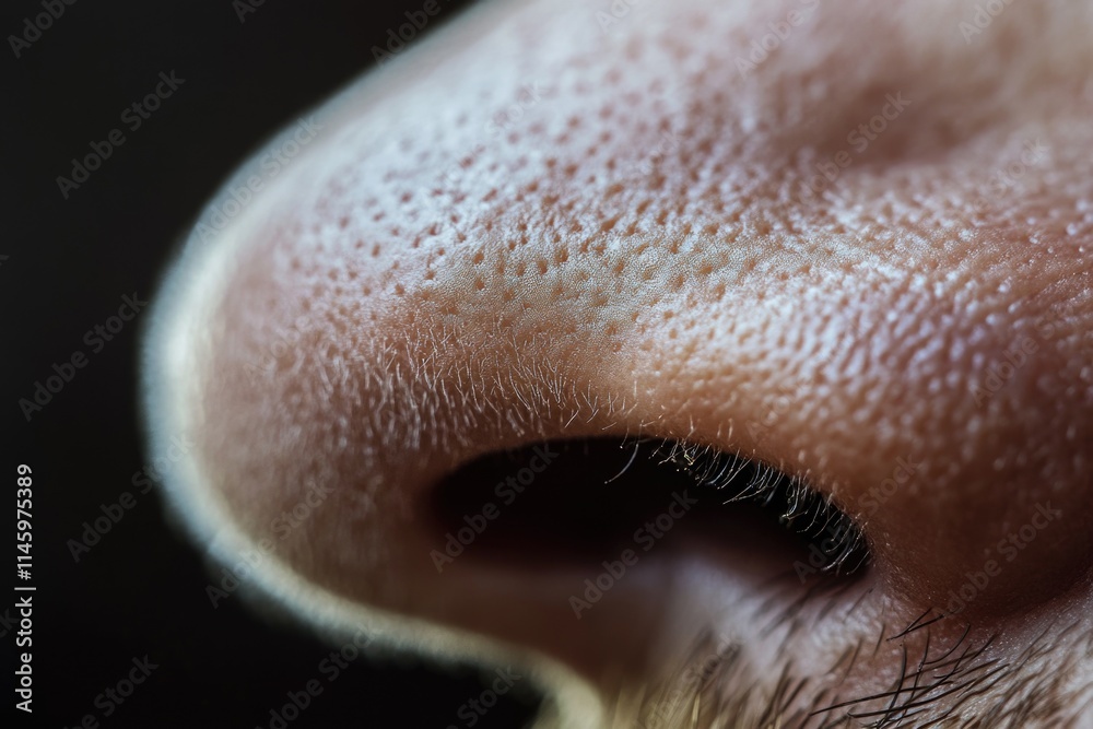 Naklejka premium A detailed image of a human nose
