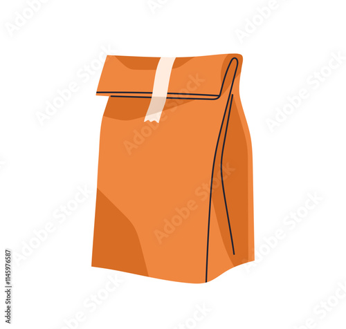 Paper bag, pouch, kraft package. Eco-friendly craft pack sealed with tap for ...