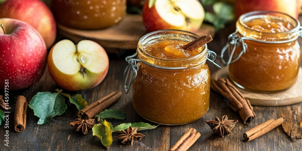 Homemade sweet apple butter with cinnamon offers a delicious organic twist on healthy vegetarian food. Enjoy this flavorful apple jam and apple marmalade for a delightful treat. Homemade sweet apple butter with cinnamon offers a delicious organic twist on healthy vegetarian food. Enjoy this flavorful apple jam and apple marmalade for a delightful treat.