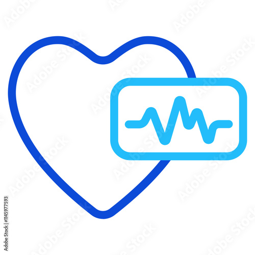 Critical heart Duoline Icon