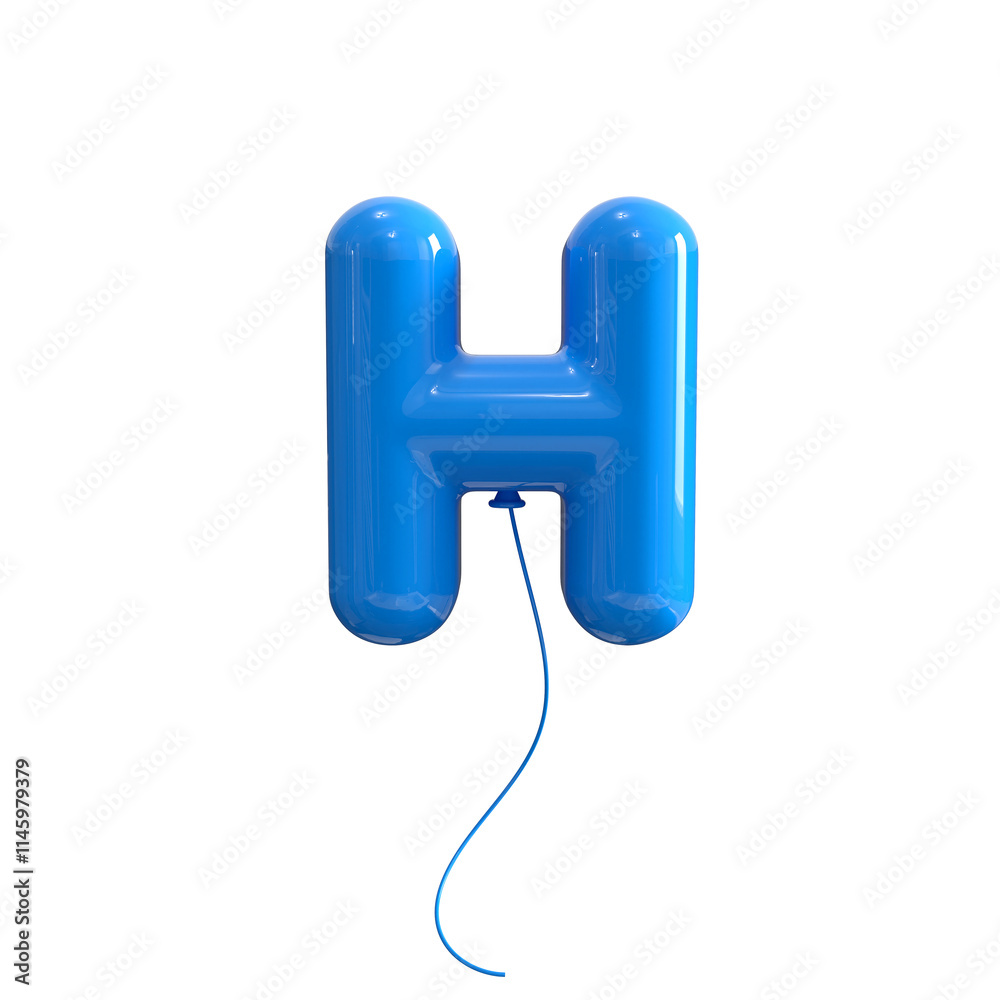 Blue Balloon Letter H Blue Balloon Letter H