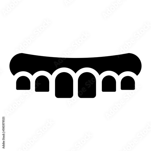 Dentures Solid Icon