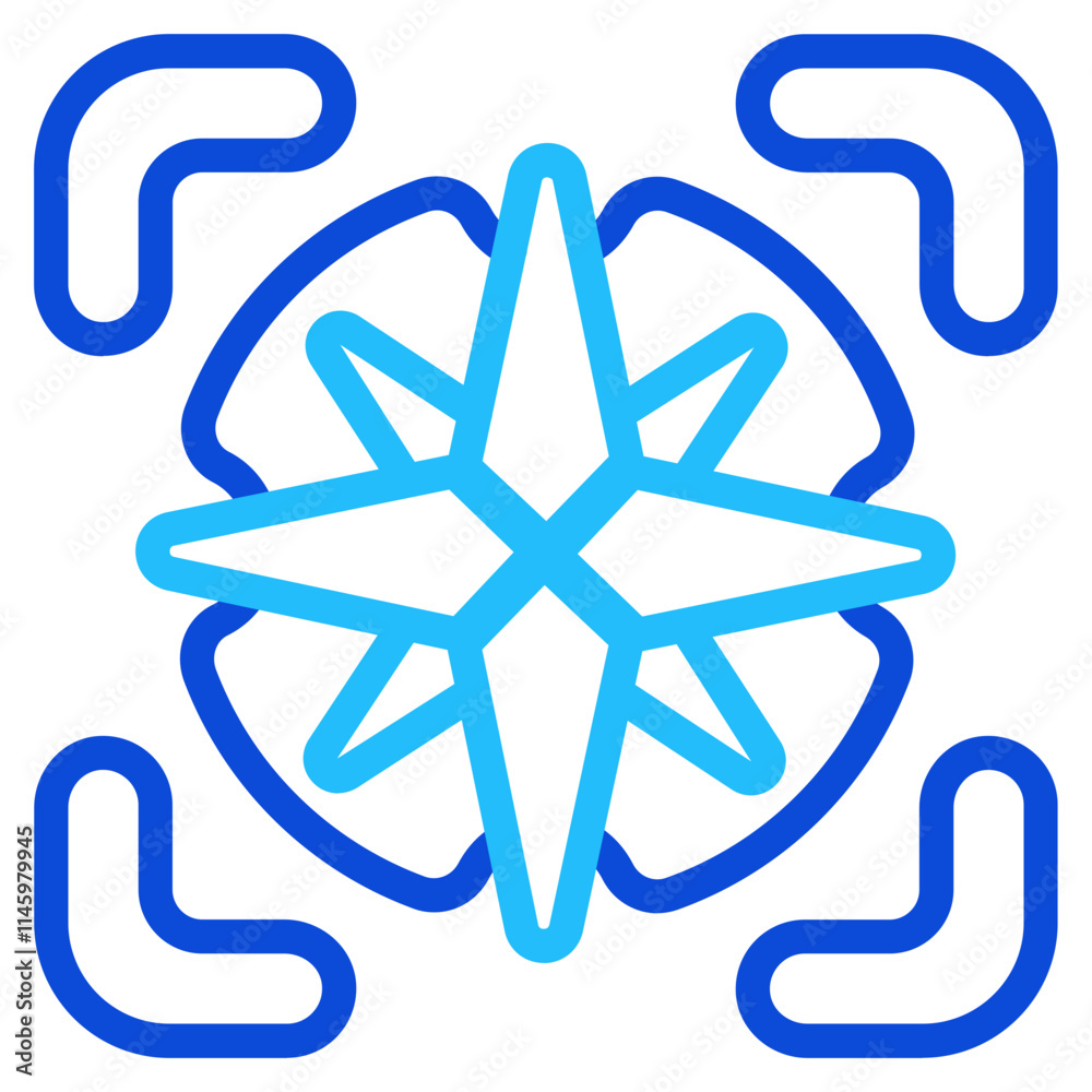 Digital compass Duoline Icon