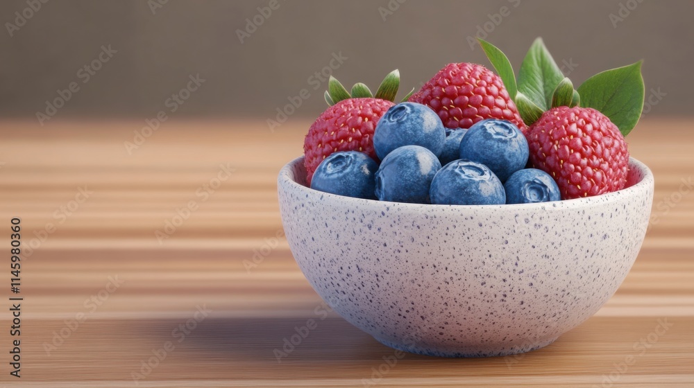 ceramic bowl filled with freshly picked blueberries, strawberries ceramic bowl filled with freshly picked blueberries, strawberries