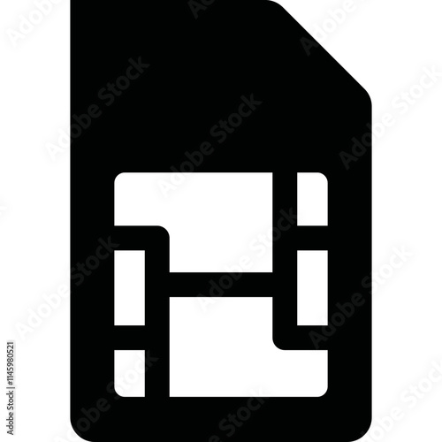 Simple vector icon SIM card