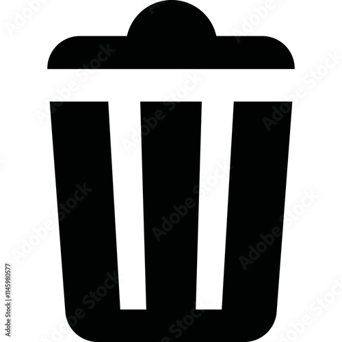Simple vector icon trash can
