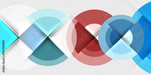 Target circle geometric abstract shapes. Vector Illustration For Wallpaper, Banner, Background, Card, Book Illustration, landing page