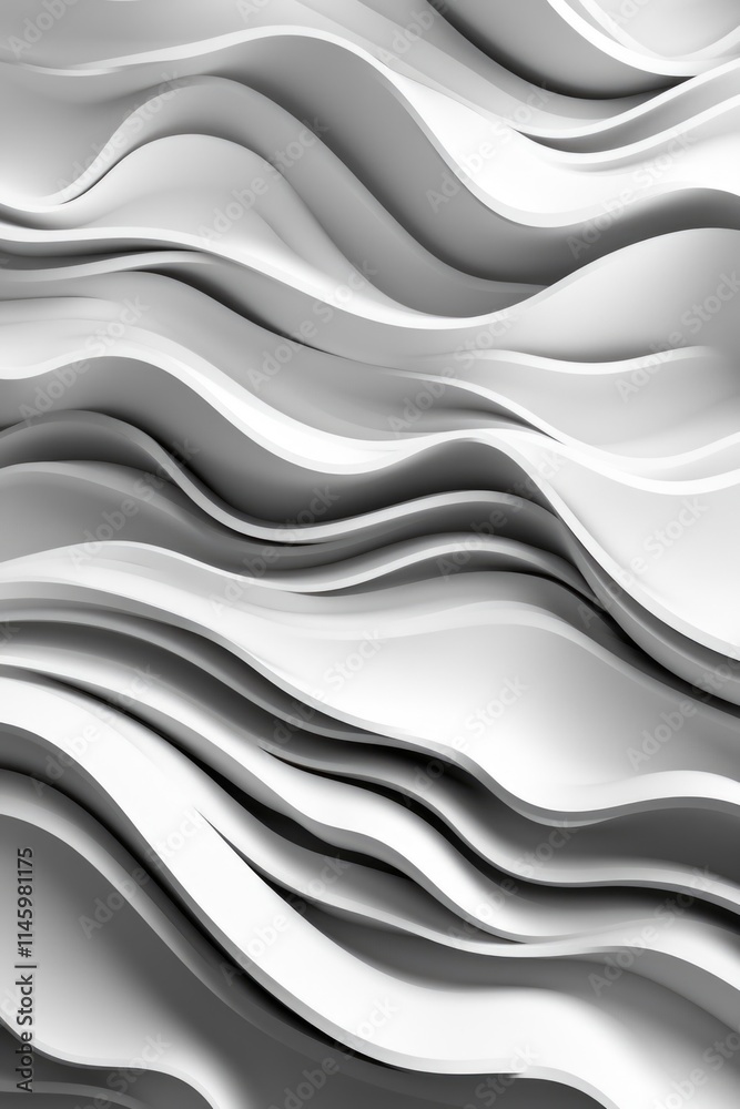 Obraz premium A black and white photo of a wavy surface