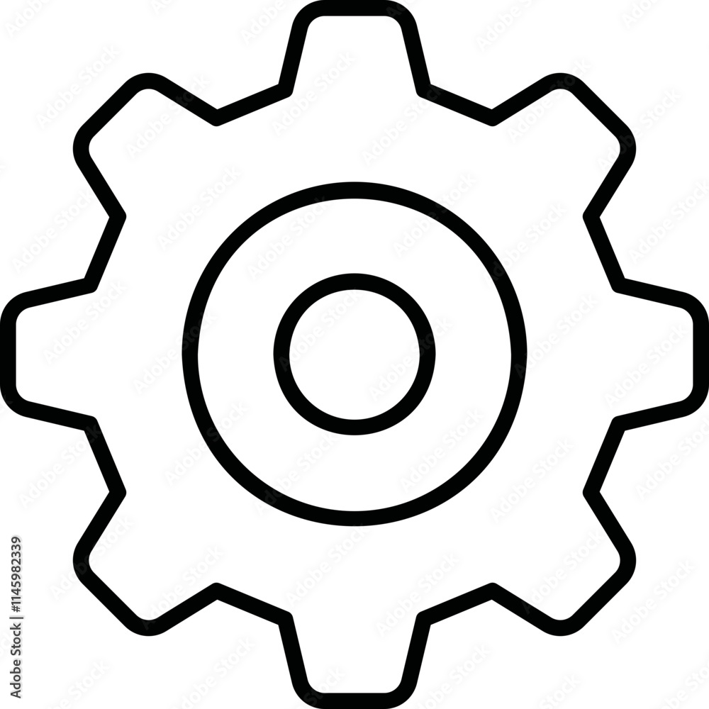 Simple vector icon settings button Simple vector icon settings button