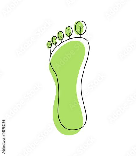 Adobe Illustrator Artwork













Abstract illustration of a green human foot with sprouting young trees, caring, caring for nature. Ecology, Greenpeace, problems of the planet, hand-drawn step 
