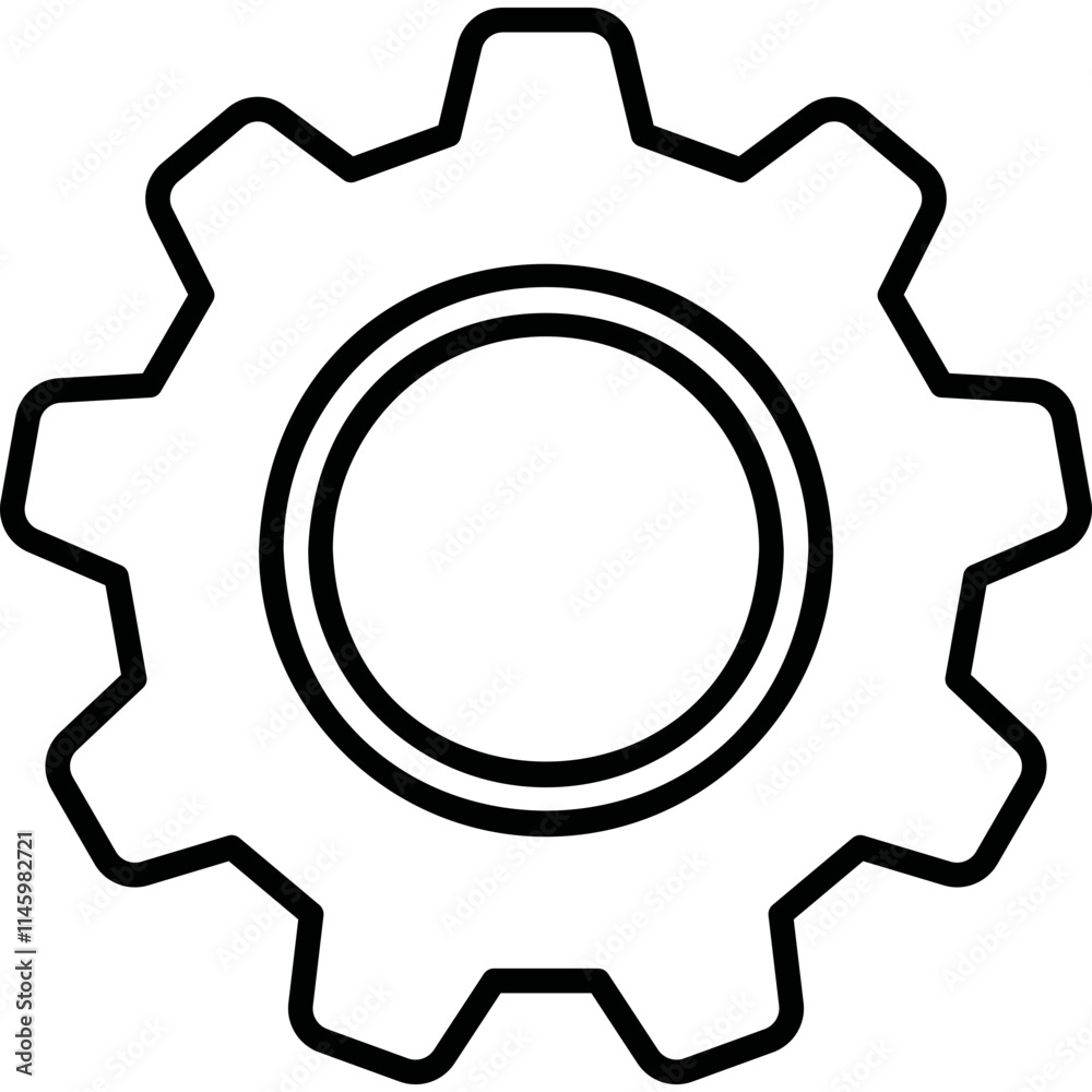 Simple vector icon settings button