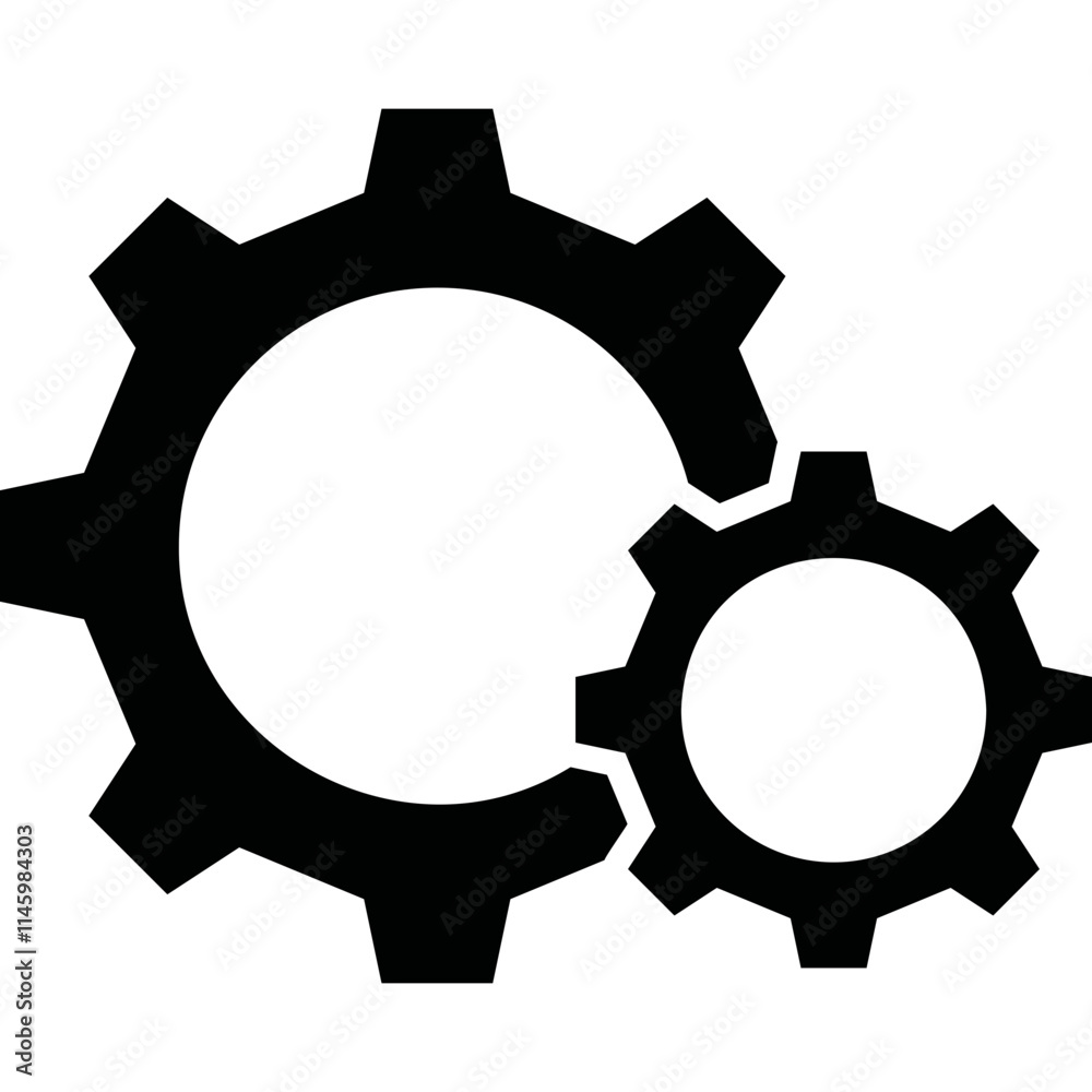 Simple vector icon gear
Simple vector icon gear