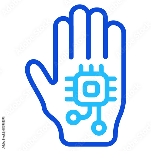 Hand Implantation Duoline Icon