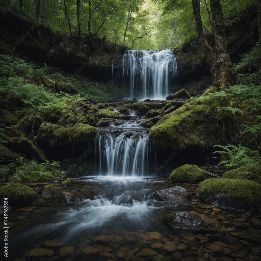 Obraz premium waterfall in the forest