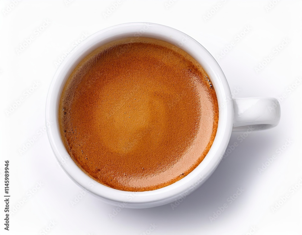 a fresh espresso on a white background a fresh espresso on a white background