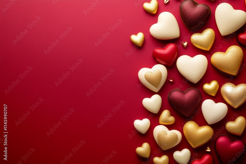 A sea of vibrant red hearts scattered across a crimson canvas, symbolizing love, passion, and the joy of Valentine's Day. A sea of vibrant red hearts scattered across a crimson canvas, symbolizing love, passion, and the joy of Valentine's Day.