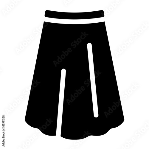 Long skirt Solid Icon