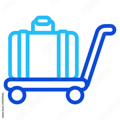 Luggage cart Duoline Icon