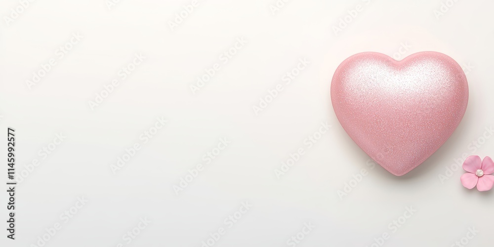 A charming pink heart adorned with a delicate flower, embodying the essence of love and affection, perfect for celebrating Valentine's Day. A charming pink heart adorned with a delicate flower, embodying the essence of love and affection, perfect for celebrating Valentine's Day.